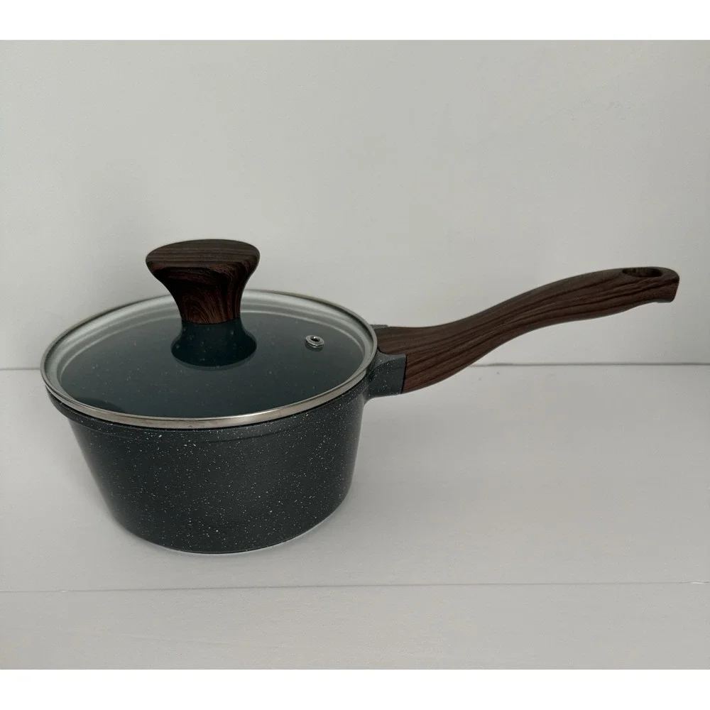 SENSARTE Nonstick Saucepan with Lid, 1.5 Quarts Small Pot with Swiss Granite NEW